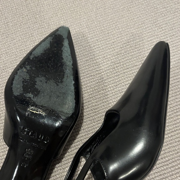 STAUD Neve Black Slingback Heels with Gold and silver Accents - Picture 7 of 7